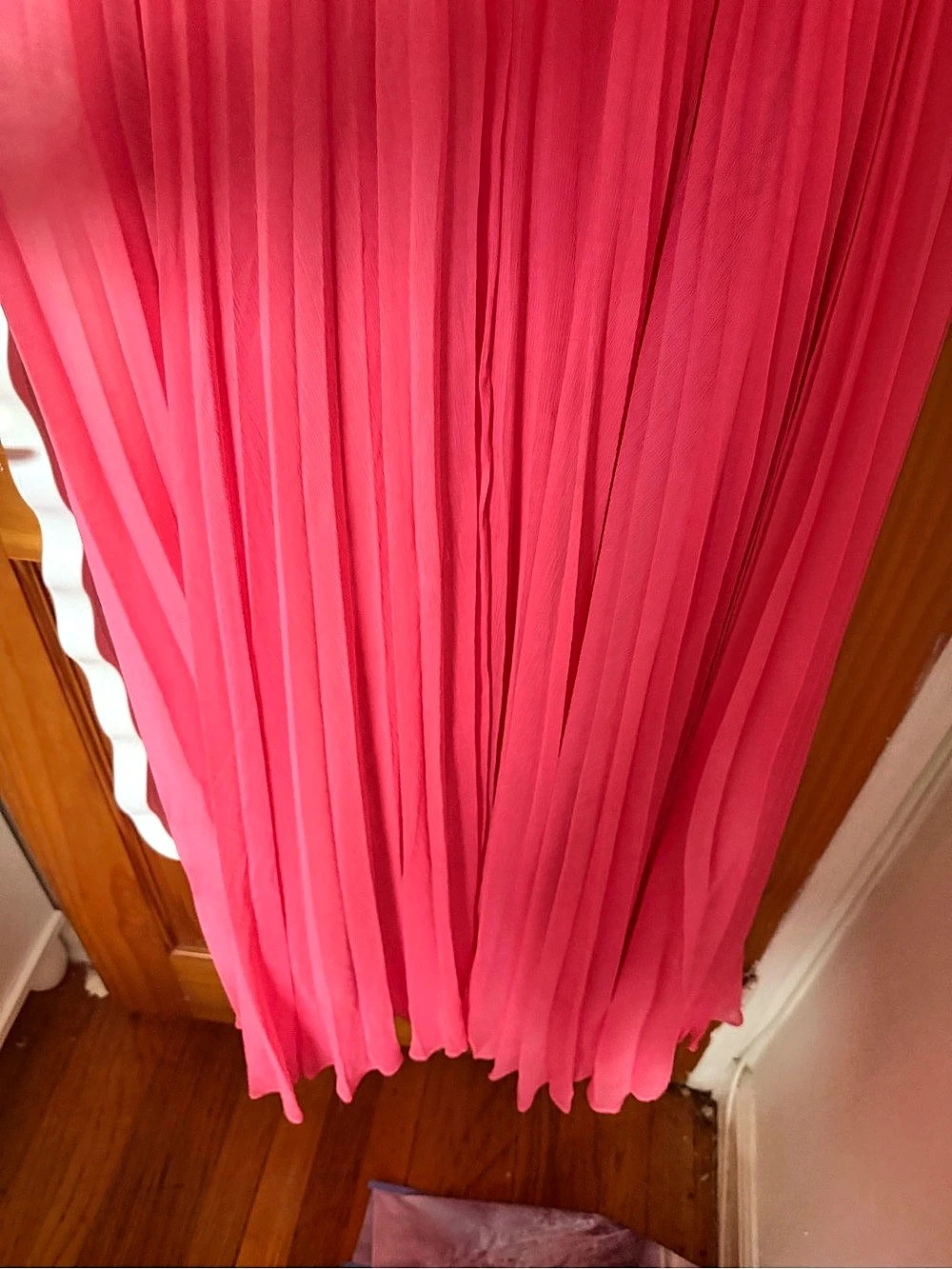 alice + olivia Pleated Maxi Skirt in Pink Size 2 Like New - Picture 4 of 5